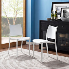 Hipster White Dining Side Chair (Set of 2) - Ornate Home