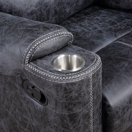 Hirah Dark Gray Motion Glider Recliner - Ornate Home