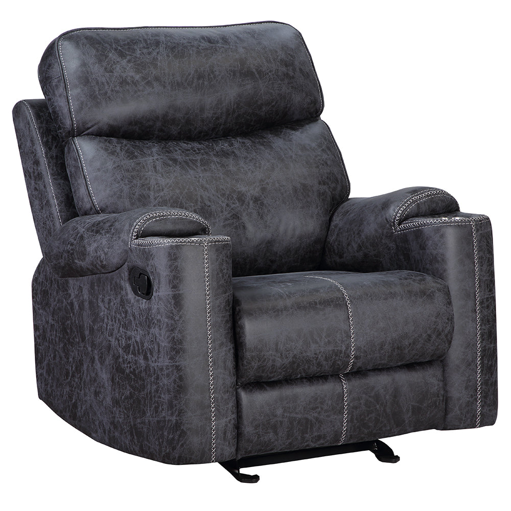 Hirah Dark Gray Motion Glider Recliner - Ornate Home
