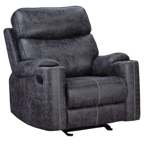 Hirah Dark Gray Motion Glider Recliner - Ornate Home