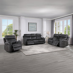 Hirah Dark Gray Motion Sofa - Ornate Home