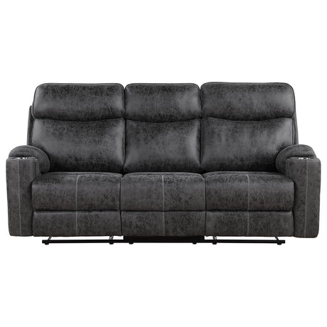 Hirah Dark Gray Motion Sofa - Ornate Home