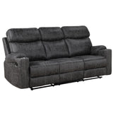 Hirah Dark Gray Motion Sofa - Ornate Home