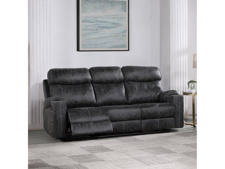 Hirah Dark Gray Motion Sofa - Ornate Home