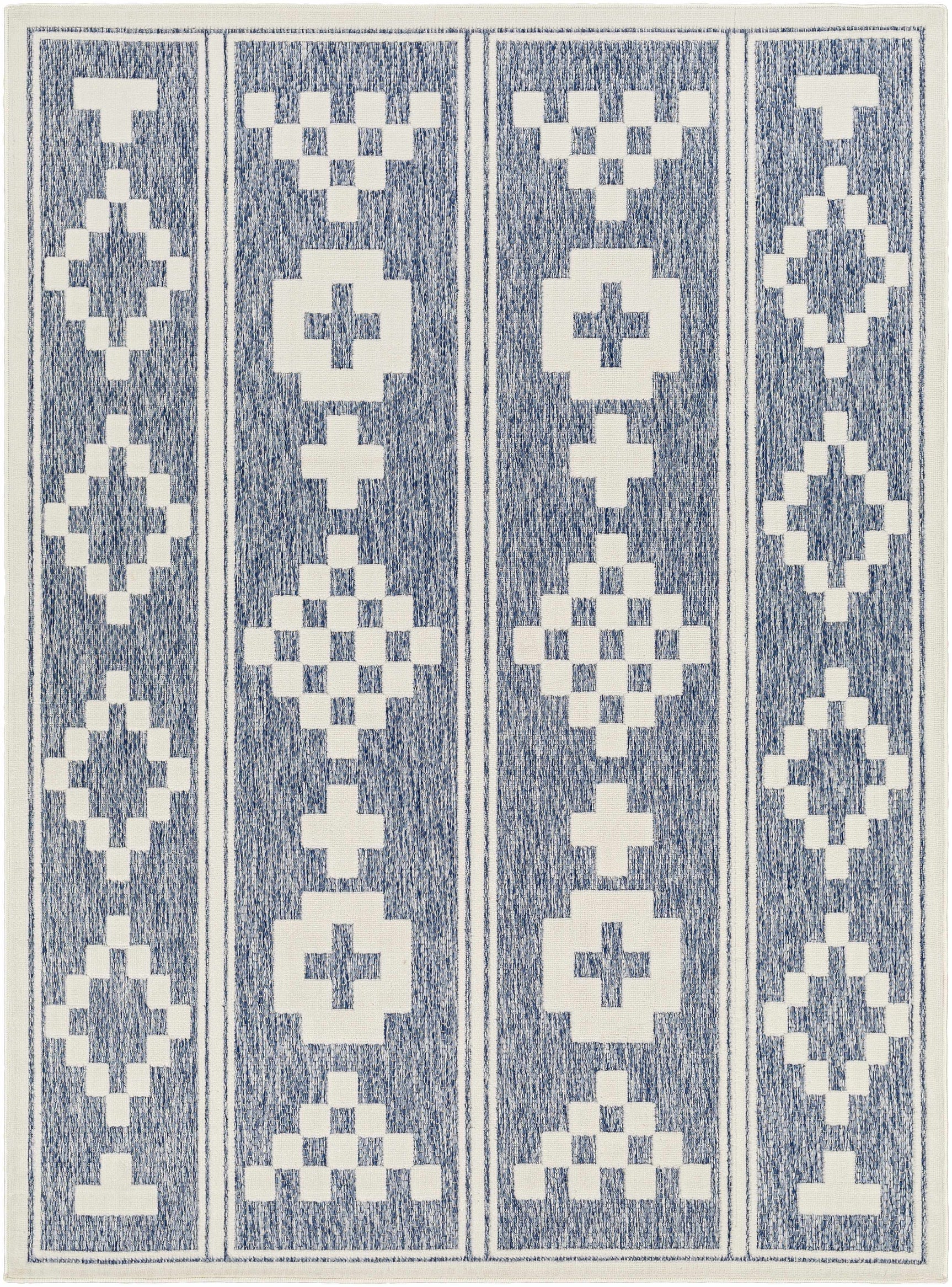 Hiro Blue Outdoor Rug - Clearance - Ornate Home