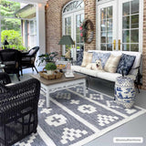 Hiro Blue Outdoor Rug - Clearance - Ornate Home