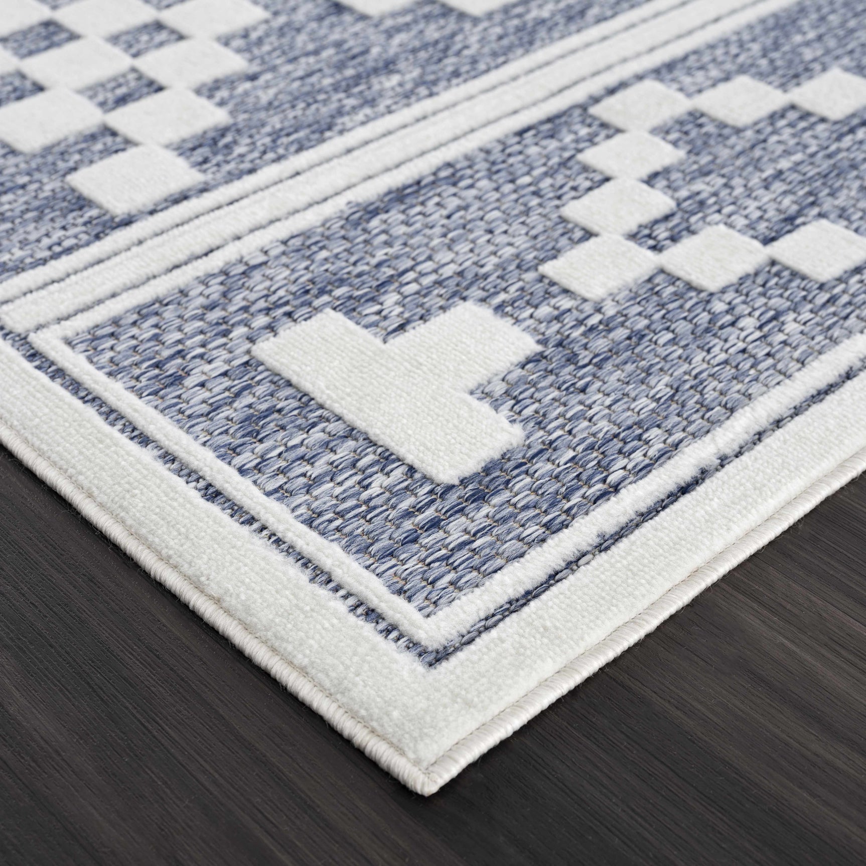 Hiro Blue Outdoor Rug - Clearance - Ornate Home