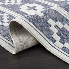 Hiro Blue Outdoor Rug - Clearance - Ornate Home