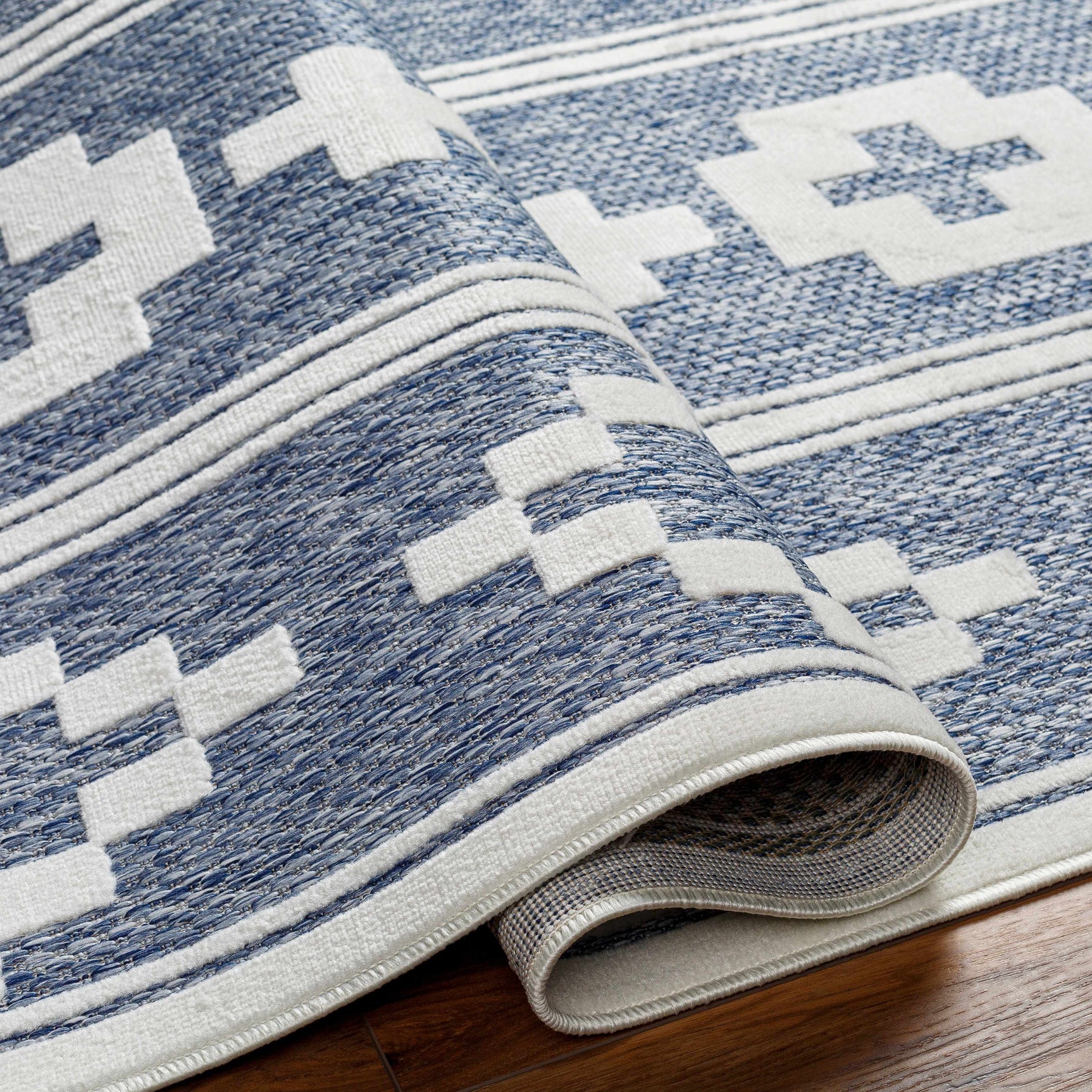 Hiro Blue Outdoor Rug - Clearance - Ornate Home