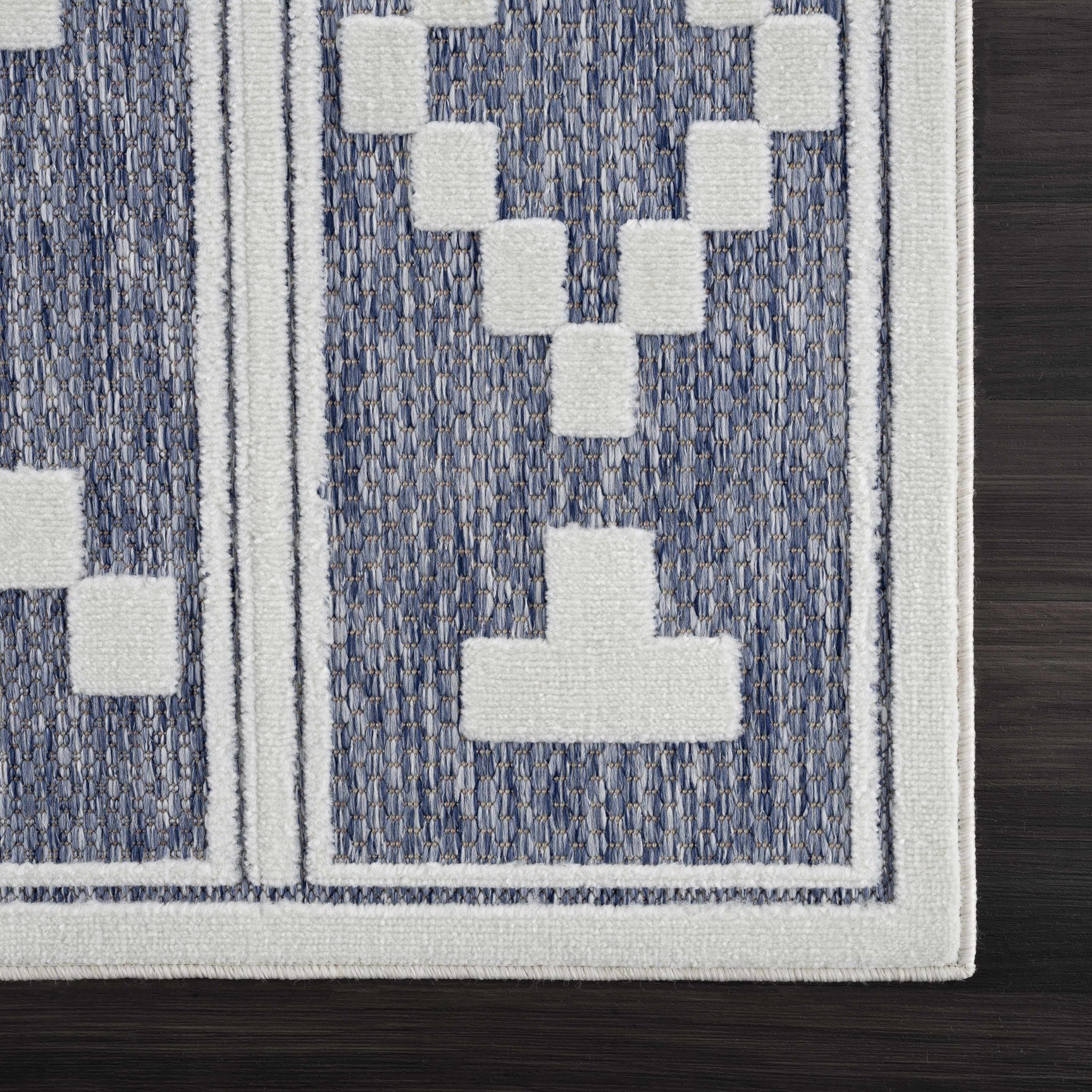 Hiro Blue Outdoor Rug - Clearance - Ornate Home