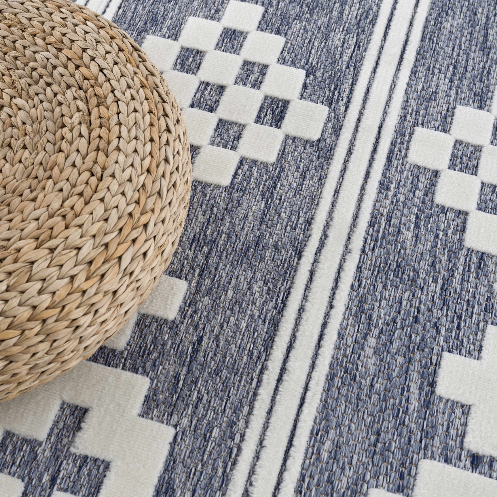 Hiro Blue Outdoor Rug - Clearance - Ornate Home