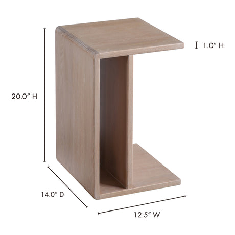 Hiroki White Oak Accent Table - Ornate Home