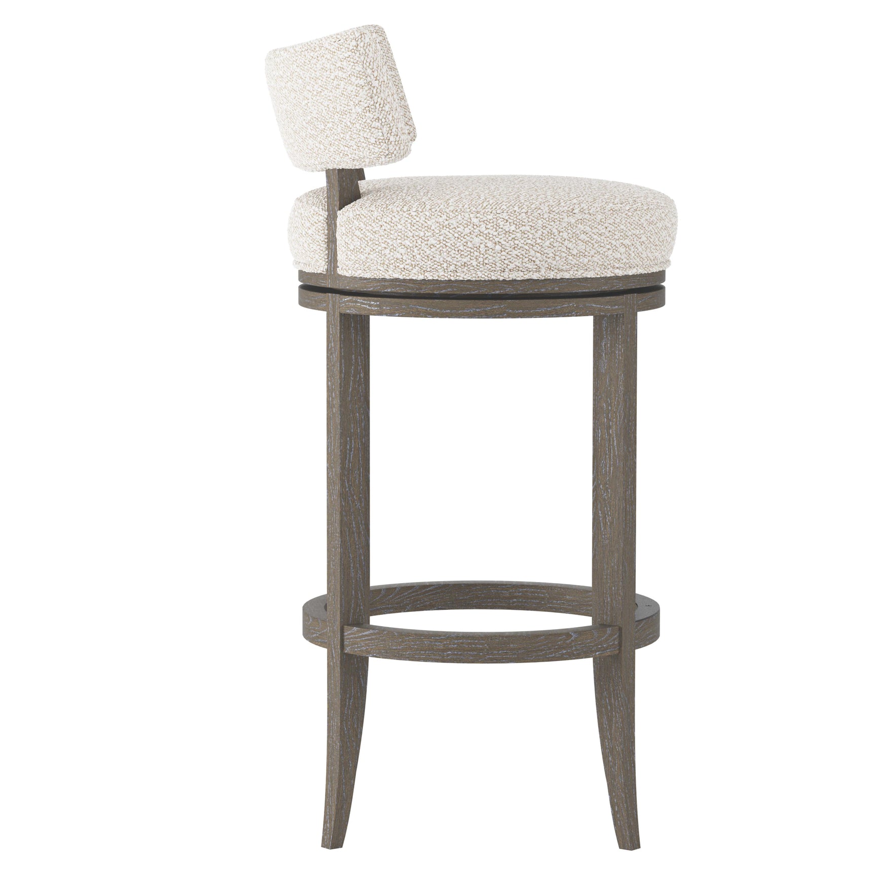 Hirsch Portobello/White/Cream Fabric Bar Stool - Ornate Home