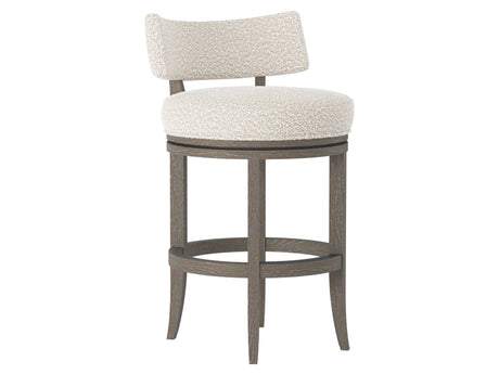 Hirsch Portobello/White/Cream Fabric Counter Stool - Ornate Home