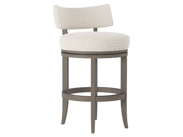 Hirsch Portobello/White/Cream Fabric Counter Stool - Ornate Home