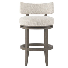 Hirsch Portobello/White/Cream Fabric Counter Stool - Ornate Home