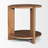 Hisako Medium Brown Open Round Accent Table - Ornate Home