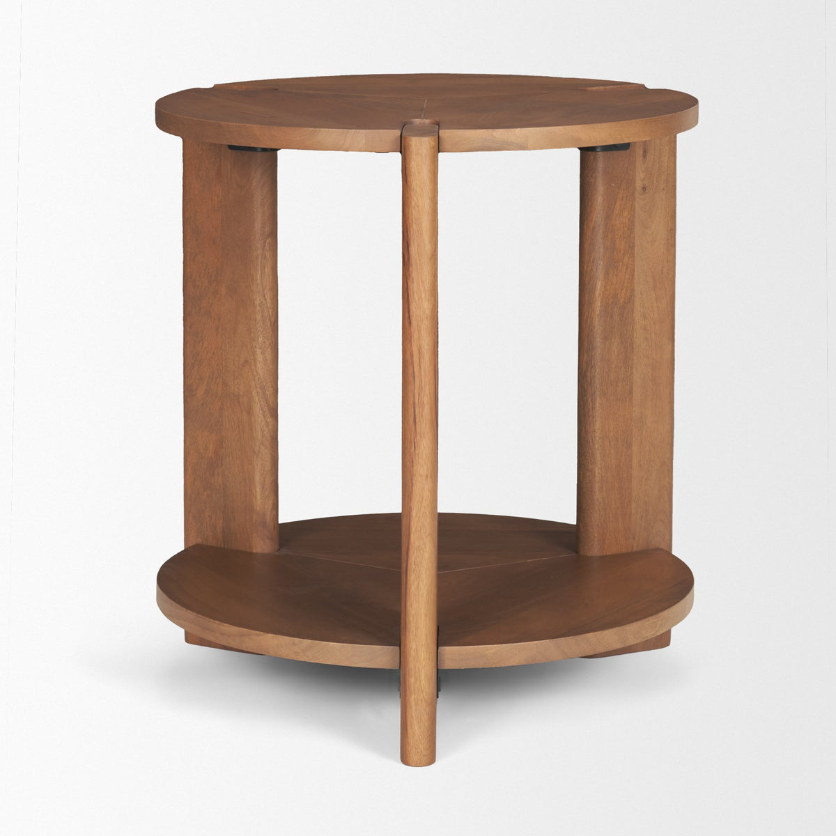 Hisako Medium Brown Open Round Accent Table - Ornate Home