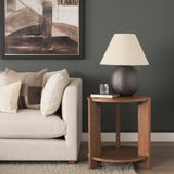 Hisako Medium Brown Open Round Accent Table - Ornate Home