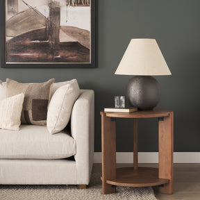 Hisako Medium Brown Open Round Accent Table - Ornate Home