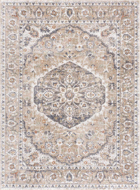 Hiti Beige Flat Pile Washable Rug - Ornate Home