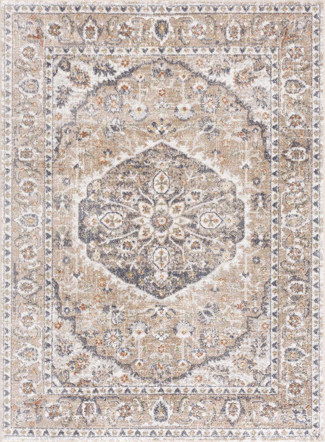Hiti Beige Flat Pile Washable Rug - Ornate Home