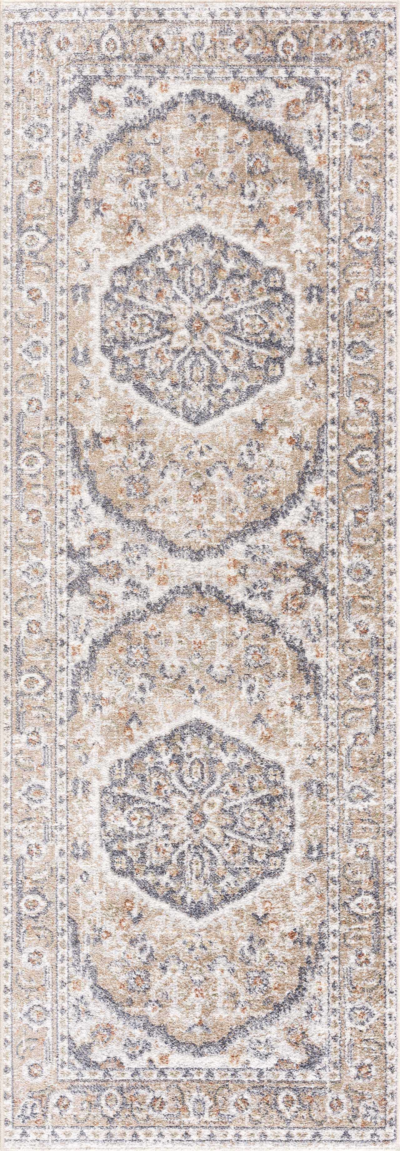 Hiti Beige Flat Pile Washable Rug - Ornate Home