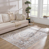 Hiti Beige Flat Pile Washable Rug - Ornate Home