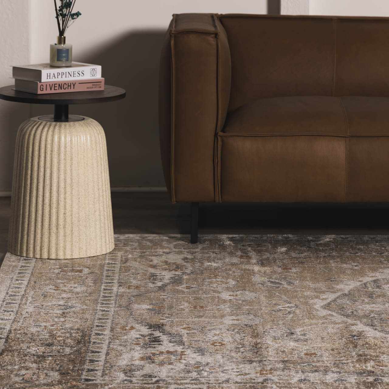 Hiti Beige Flat Pile Washable Rug - Ornate Home