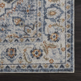 Hiti Blue&Cream Flat Pile Washable Rug - Limited Edition - Ornate Home