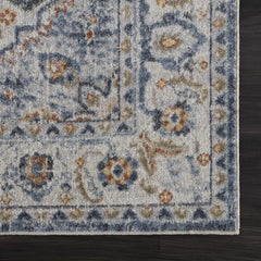 Hiti Cream&Blue Washable Rug - Clearance - Ornate Home