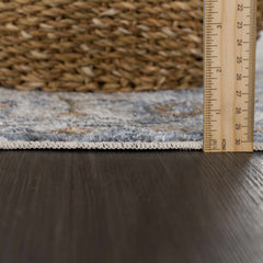 Hiti Cream&Blue Washable Rug - Clearance - Ornate Home
