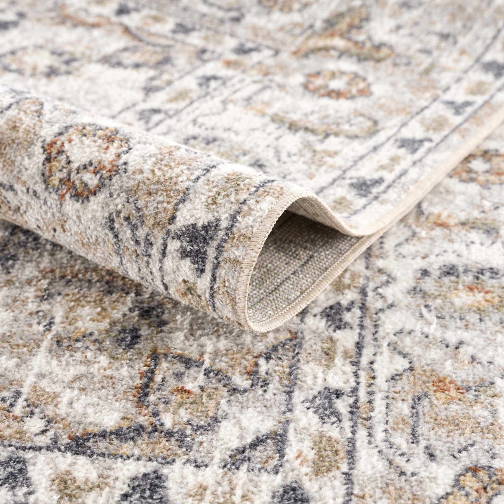 Hiti Cream Flat Pile Washable Rug - Ornate Home