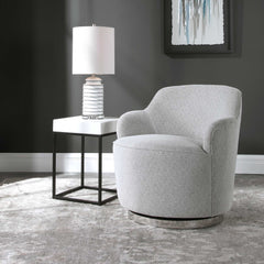 Hobart Gray Casual Swivel Chair - Ornate Home