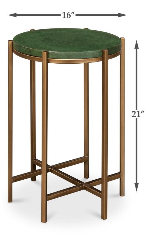 Hobart Green Side Table - Ornate Home