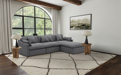 Hobson Charcoal 4-piece Upholstered Modular Sectional Sofa - Ornate Home