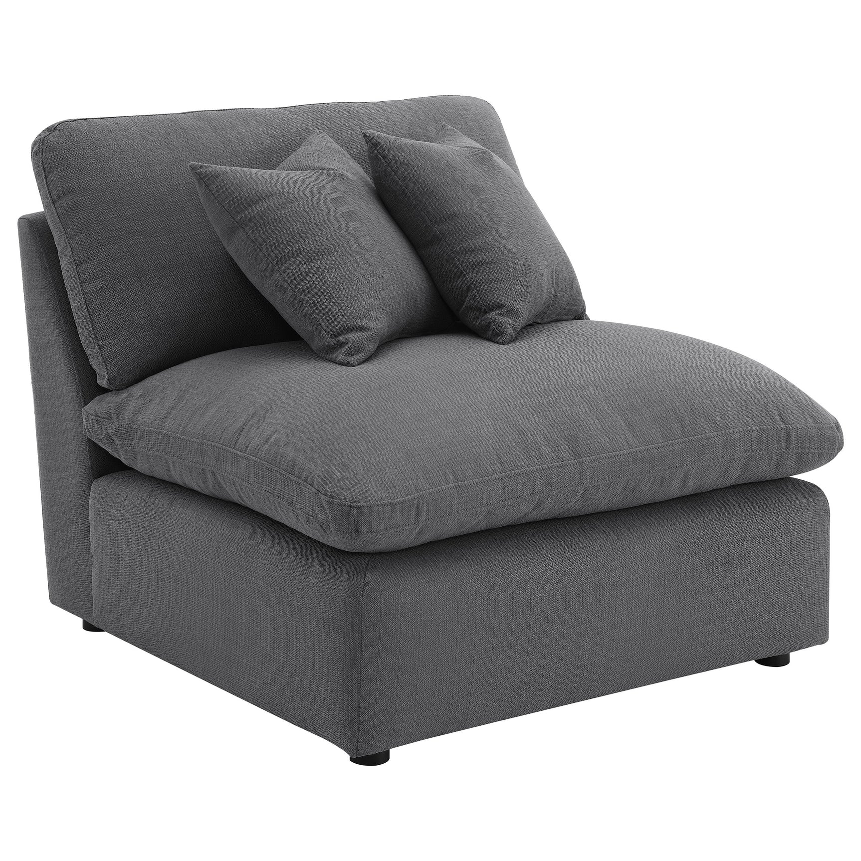 Hobson Charcoal 4-piece Upholstered Modular Sectional Sofa - Ornate Home