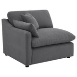 Hobson Charcoal 4-piece Upholstered Modular Sectional Sofa - Ornate Home