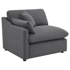 Hobson Charcoal 4-piece Upholstered Modular Sectional Sofa - Ornate Home