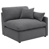 Hobson Charcoal 4-piece Upholstered Modular Sectional Sofa - Ornate Home