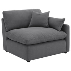Hobson Charcoal 4-piece Upholstered Modular Sectional Sofa - Ornate Home