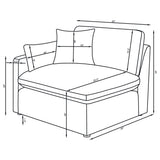 Hobson Charcoal 4-piece Upholstered Modular Sectional Sofa - Ornate Home