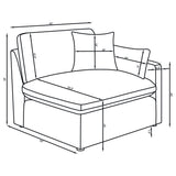 Hobson Charcoal 4-piece Upholstered Modular Sectional Sofa - Ornate Home