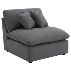 Hobson Charcoal 5-piece Upholstered Modular Sectional Sofa - Ornate Home