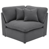 Hobson Charcoal 5-piece Upholstered Modular Sectional Sofa - Ornate Home