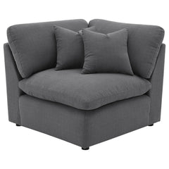 Hobson Charcoal 5-piece Upholstered Modular Sectional Sofa - Ornate Home