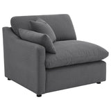 Hobson Charcoal 5-piece Upholstered Modular Sectional Sofa - Ornate Home