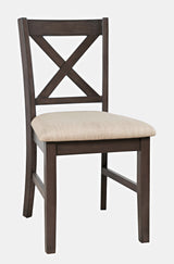 Hobson Grey X Back Chair - Ornate Home
