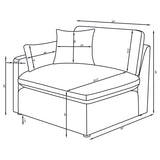 Hobson Ivory 4-piece Upholstered Modular Sectional Sofa - Ornate Home