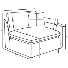 Hobson Ivory 4-piece Upholstered Modular Sectional Sofa - Ornate Home